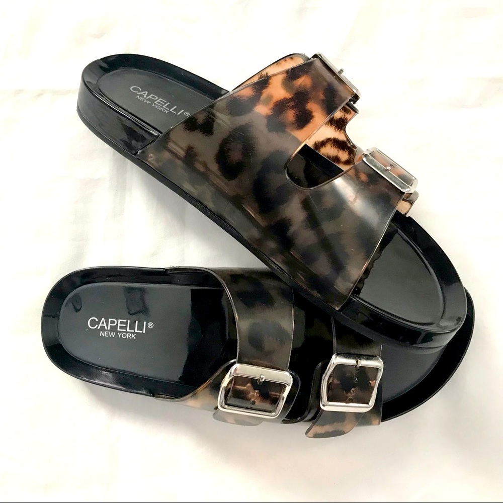 Capelli Tortoise Shell Jelly Slides - image 1